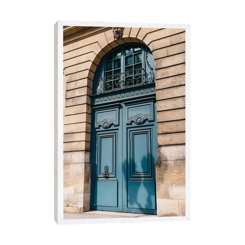Paris Doors VI by Bethany Young - Print on Canvas, White Framed, 152.4cm H x 101.6cm W x 3.81cm D