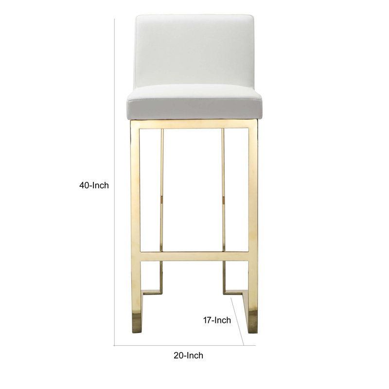Tabouret Boly, Blanc, Tabouret de bar (siège d’une hauteur de 30 po)