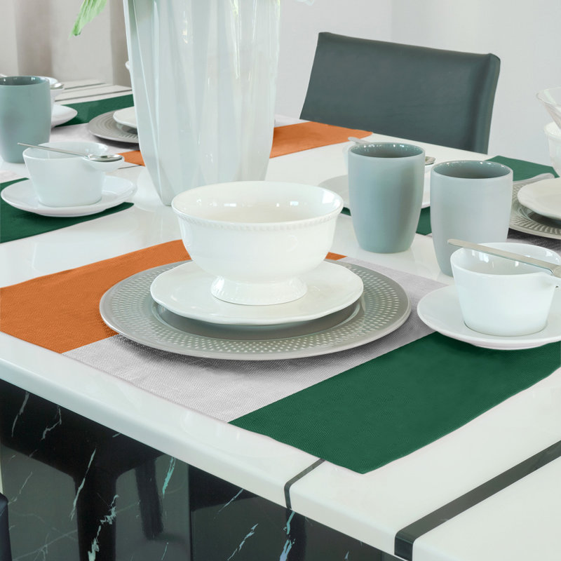 Récapitulatif de 18 po Miami, Orange / blanc moyen, Polyester sergé