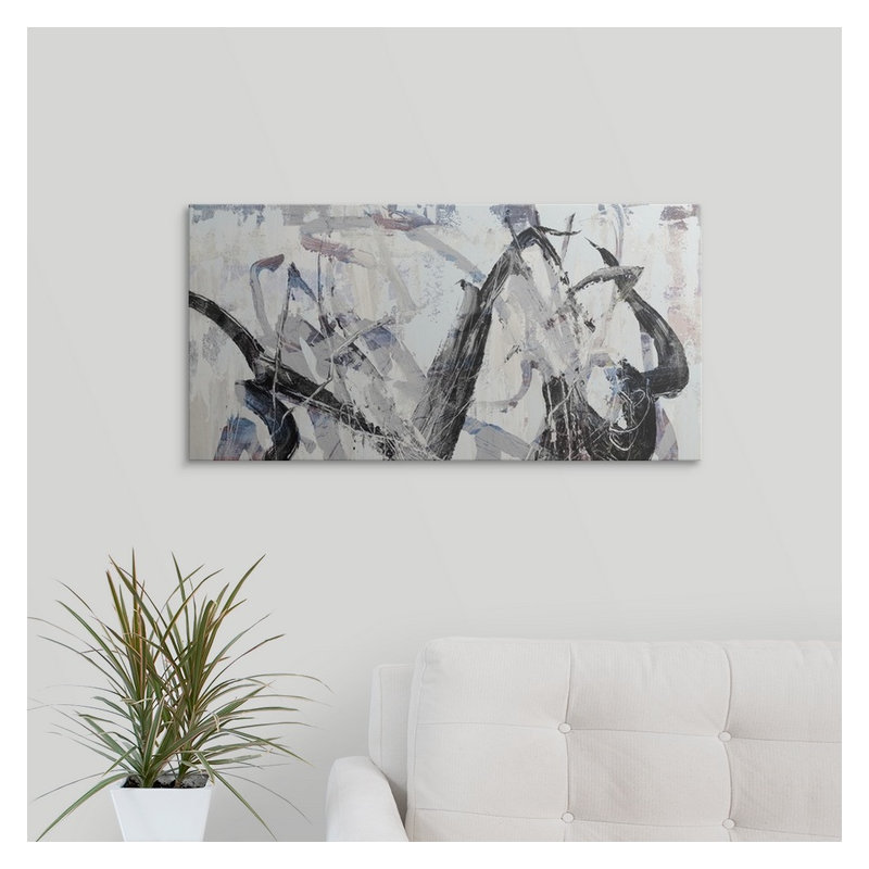«Gestural II» Bellinda, reproduction d'art, H 15 po x l 30 po x P 1,5 po, Toile