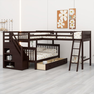 L-Shaped Bunk Bed