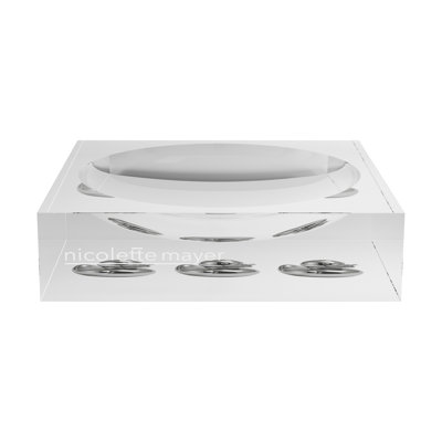 Chrome Duckies White Acrylic Decorative Tray