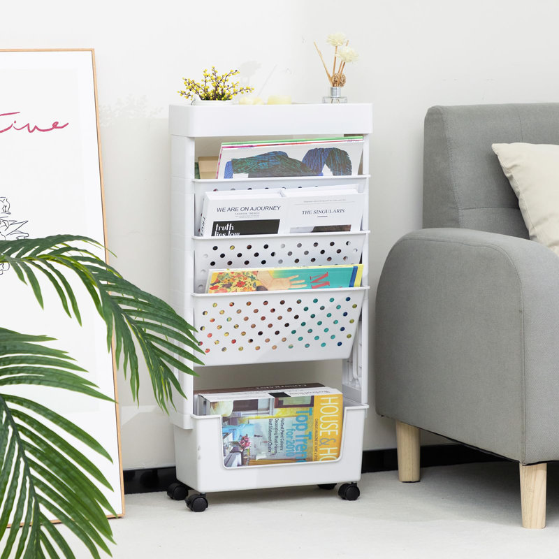 77cm H x 38cm W Book Cart, White