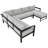 U-Shaped Multi-Person Outdoor Sofa Set-1085981946