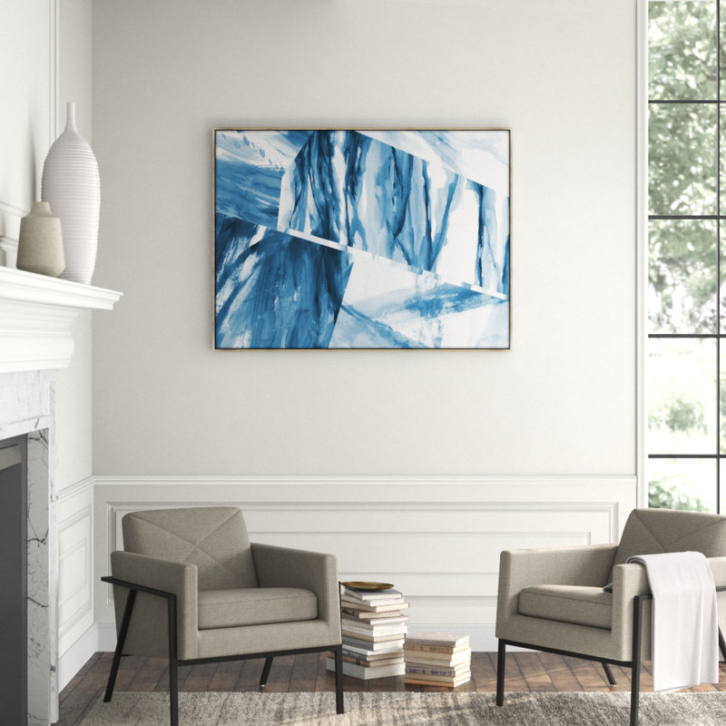 Distorted Ice II Print by Giselle Kelly, 37.5" H x 50.5" W x 1.5" D, Image Brush Gel