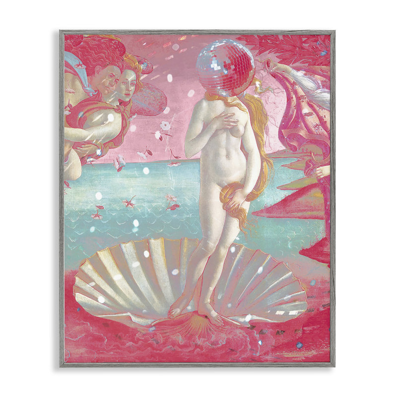 Giclée encadrée Venus & Clamshell, par Lil 'Rue, H 14 po x l 11 po, Estampe numérique Farmhouse