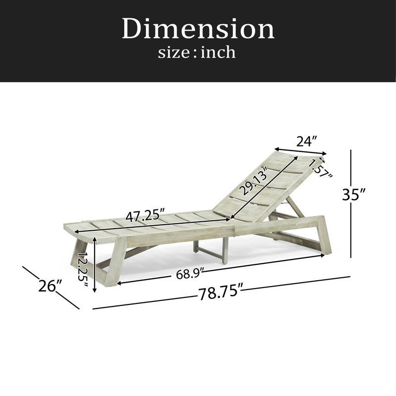 Chaise Lounge( Set Of 2 ), Gray