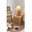 Bahiyyah 2 Piece Tree Stump End Table Multiple Styling Layout with Wood Tree Ring Pattern Set