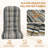 Outdoor Replacement Cushion Set  4.7" Thick High Back Seat / Back Cushions with Ties, Buckle (Set of 2)-2085944039