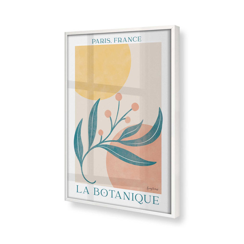 «Parisian Garden II», Cadre opaque blanc, H 15 po x l 12 po