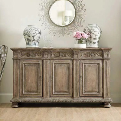 American-style country solid wood dining cabinet