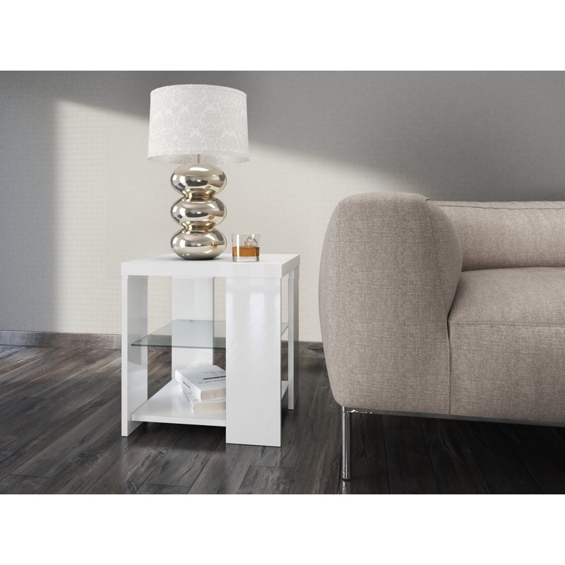 Ellena End Table with Built-In Outlets