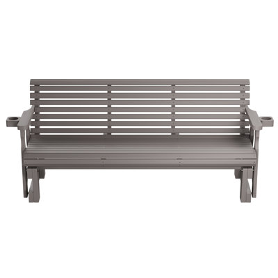 Centerville Amish Heavy Duty 800 Lb Roll Back Treated Porch Glider, 6Ft, Cupholders