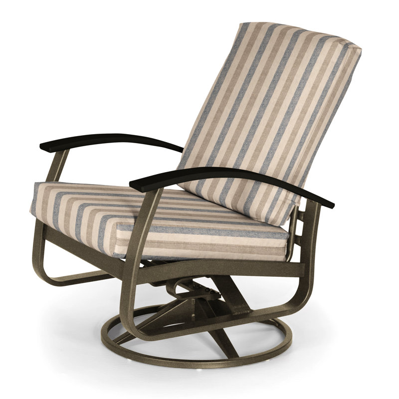 Belle Isle Outdoor Swivel Lounge Chair, Cast Ash Sunbrella® Plainweave, Black P70, Textured Beachwood