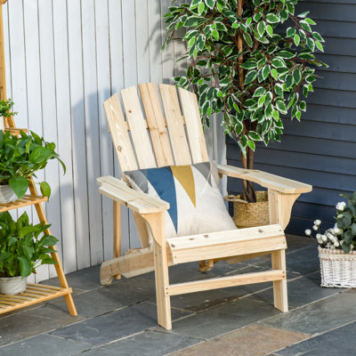 Chaise Adirondack en bois massif Boukra