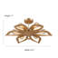 Jollain 6-Light Natural Rattan Coastal Semi-Flush Mount Chandelier
