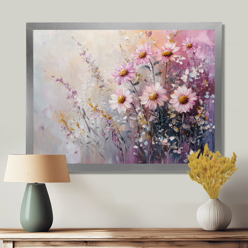 Kimbrough - Floral Wall Art, Reproduction encadrée d'une seule photo, Argent, H 30 po x l 40 po