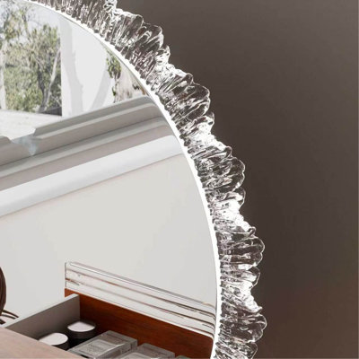 Miroir de maquillage à DEL Crystal Edge avec éclairage à intensité variable 3 couleurs