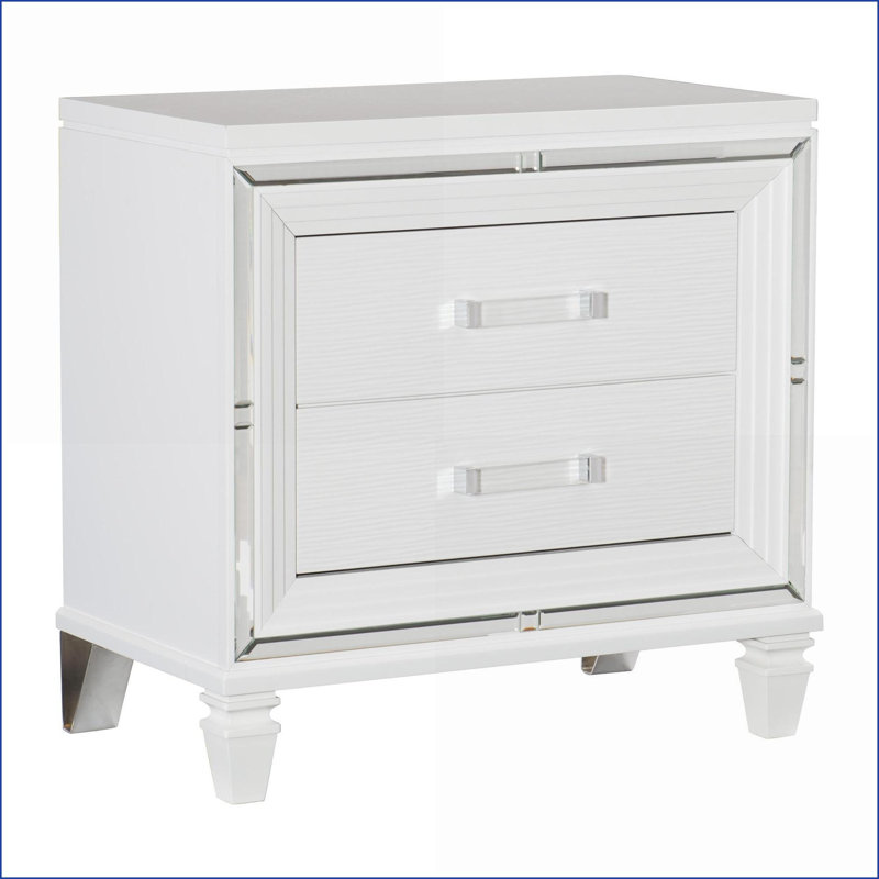 Table de chevet 2 tiroirs Glamour