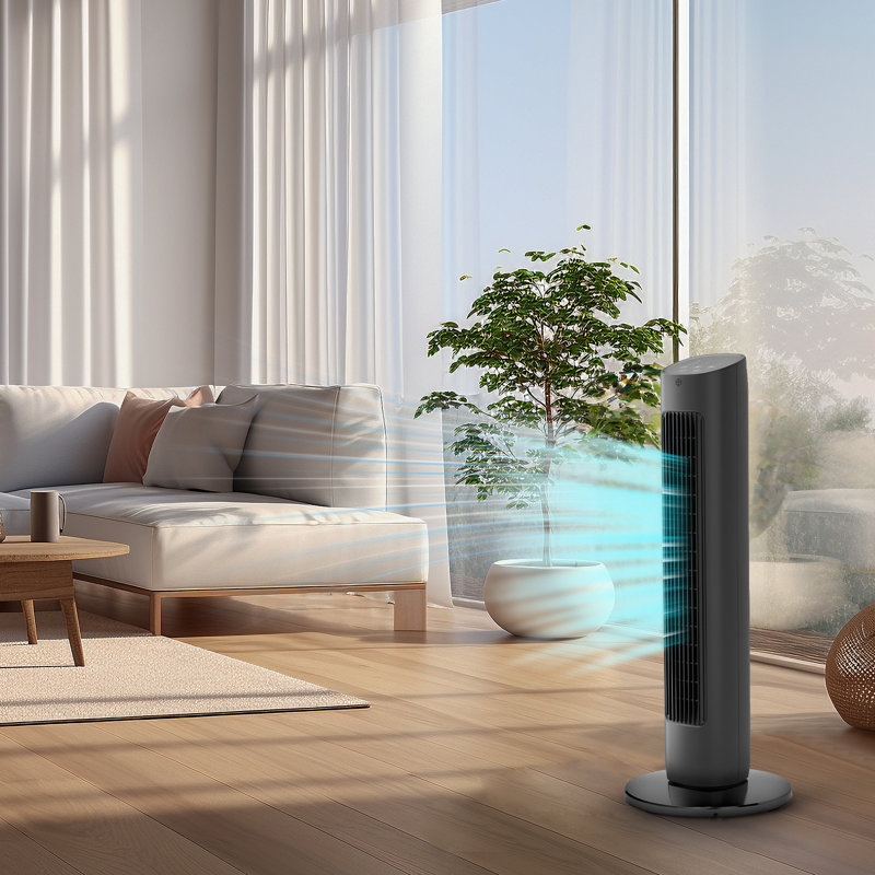 Havato Tower Fan For Bedroom, 85° Oscillating Fans With 3 Speeds, 15H Timer, Portable 30", Normal/Natural/Sleep 3 Modes