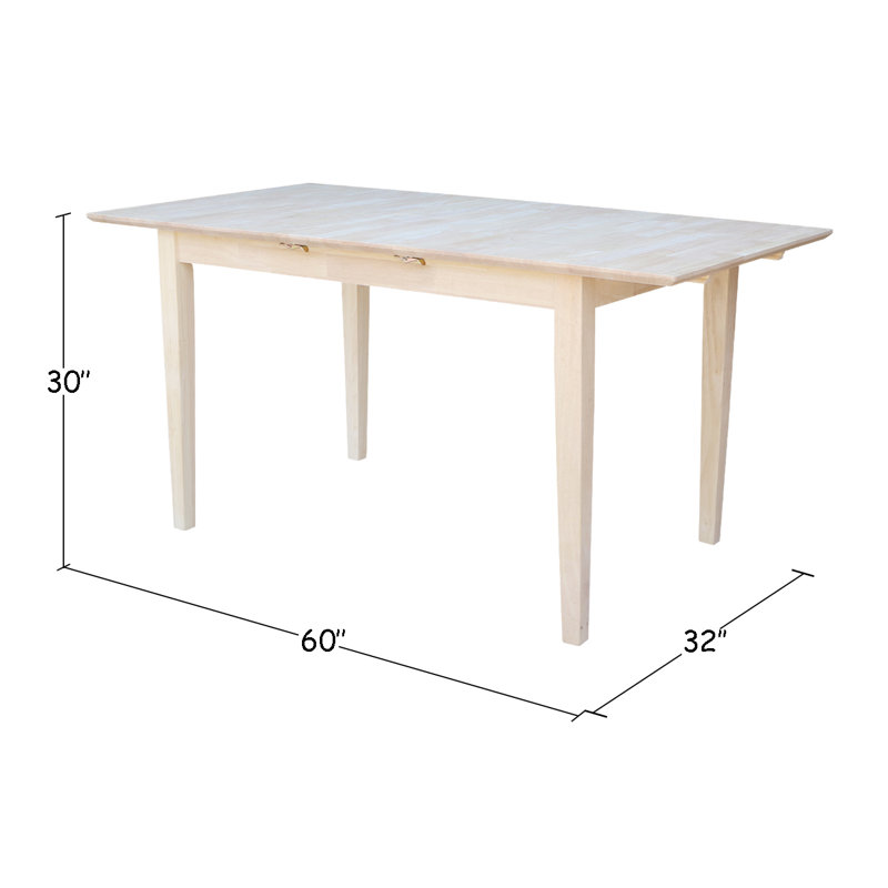 Ginna Extendable Solid Wood Dining Table