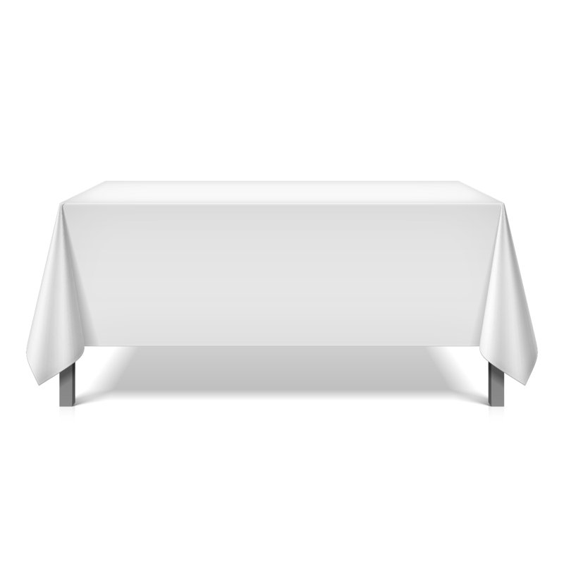 Ensemble de nappes en polyester de couleur unie Arkwright Home, Blanc, L 62 po x P 62 po