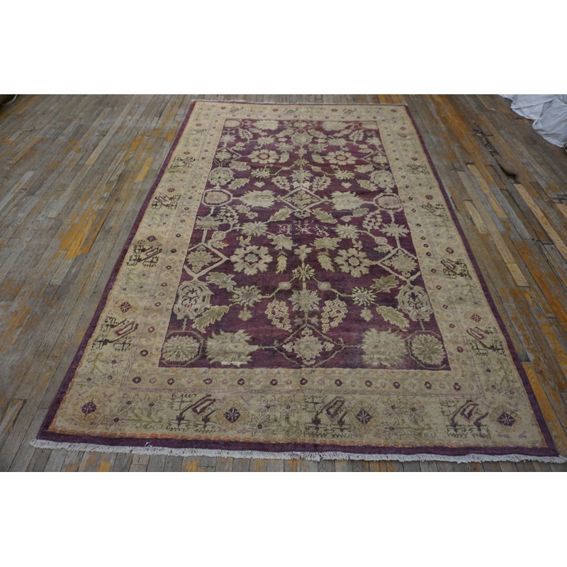 Antique Oushak Hallway Runner Wool Coral Rug