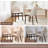 Modern Compact Fabric Upholstered Dining Chair ,with Solid Wood Legs, Ergonomic Curved Back, Easy Assembly-4463204