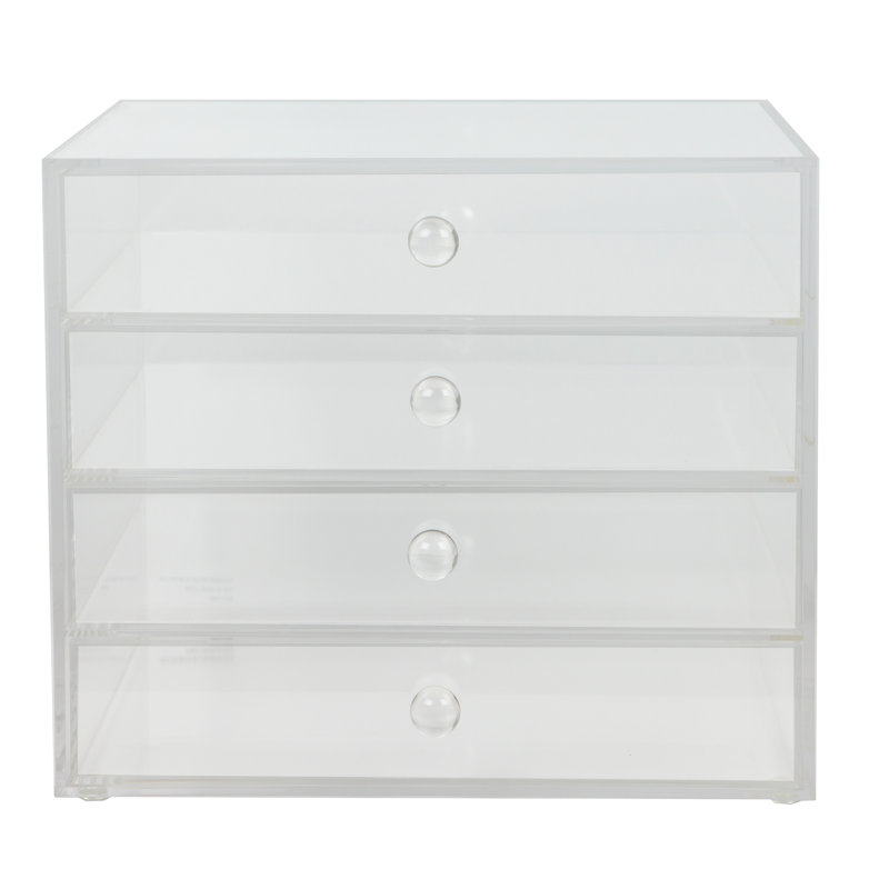 Organisateur de fournitures à 4 tiroirs transparent Ragsdale
