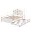 Lit plateforme simple en bois avec tête de lit et lit gigogne-106889788-106889789