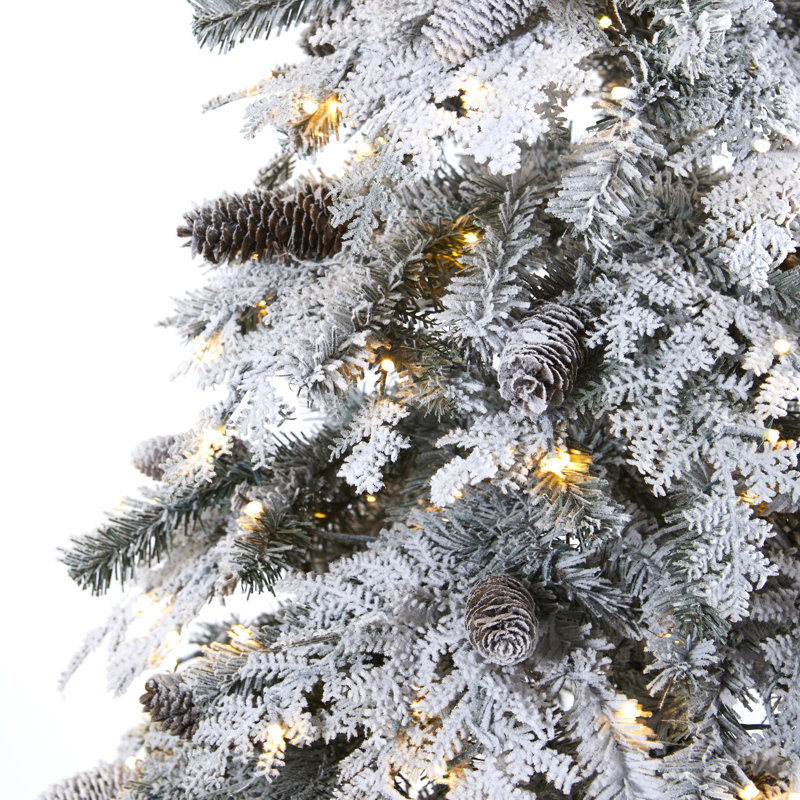Lighted Artificial Christmas Tree, 8' H