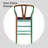 Counter Height Stool Farmhouse with Y Back Dark Woven Wood Kitchen Fully Assembled-836734641