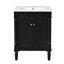 24' Bathroom Vanity With Top Sink, 2-Tier Modern Bathroom Storage Cabinet, Single Sink Bathroom Vanity, Large Storage Shelves-1457652903