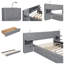 Upholstered Platform Bed with Trundle-1938067209