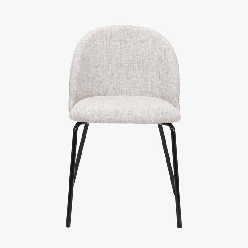Turi 43cm H Polyester Upholstered Metal Upholstered Back Accent, Grey