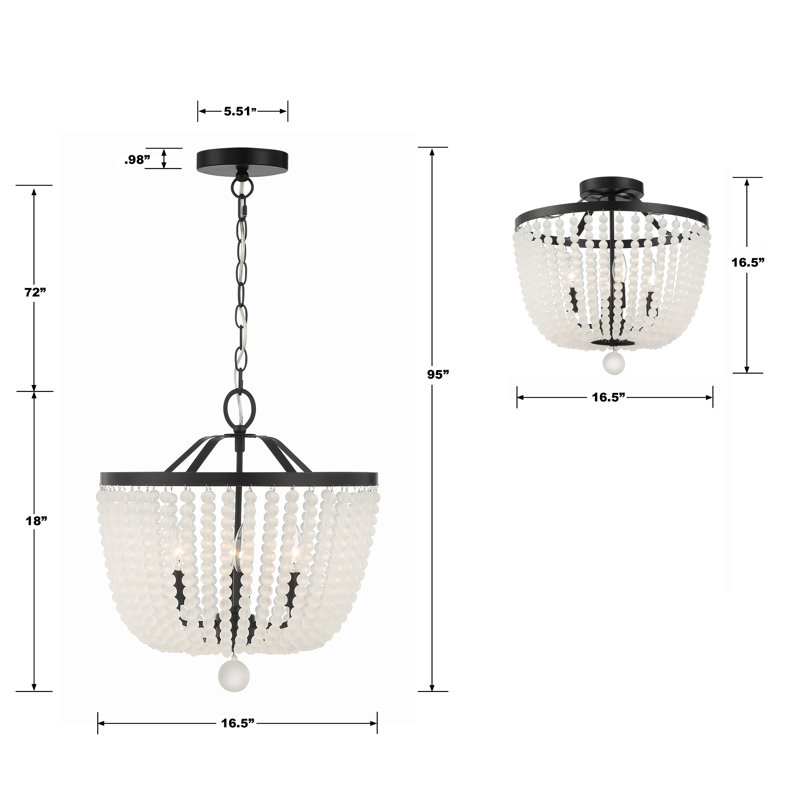 Luminaire suspendu simple à 4 lumières Harlsden