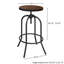 Tabouret de bar pivotant Washington-1743978077
