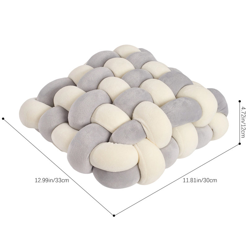Woven Comfort Seat Cushion, Cream/Grey