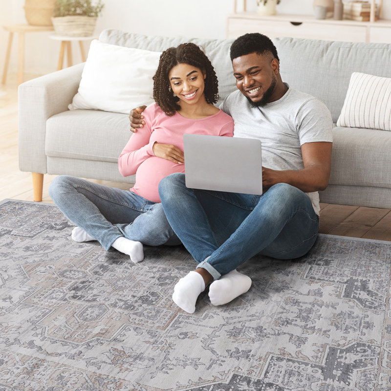 6x9 Area Rug - Non-shedding, Stain , Ideal For Living Room, Bedroom, Dining Home Decor , Non-shedding Nursery, Office
