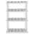 Nayson 4-Tier Interlocking Plastic Storage Shelves, 36 x 18 x 56 in, White