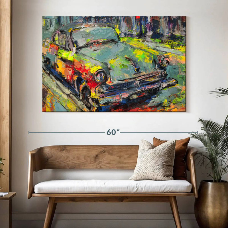 Mehar Abstract Car, 34" H x 51" W