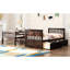 Lit simple au-dessus d'un lit superposé, pin convertible et tiroirs, barrières de sécurité pour lit superposé, barrières de sécurité, structure de chambre à coucher