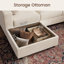 Canapé modulaire en velours côtelé avec rangement Abramson Beige-1930067870-1930067865