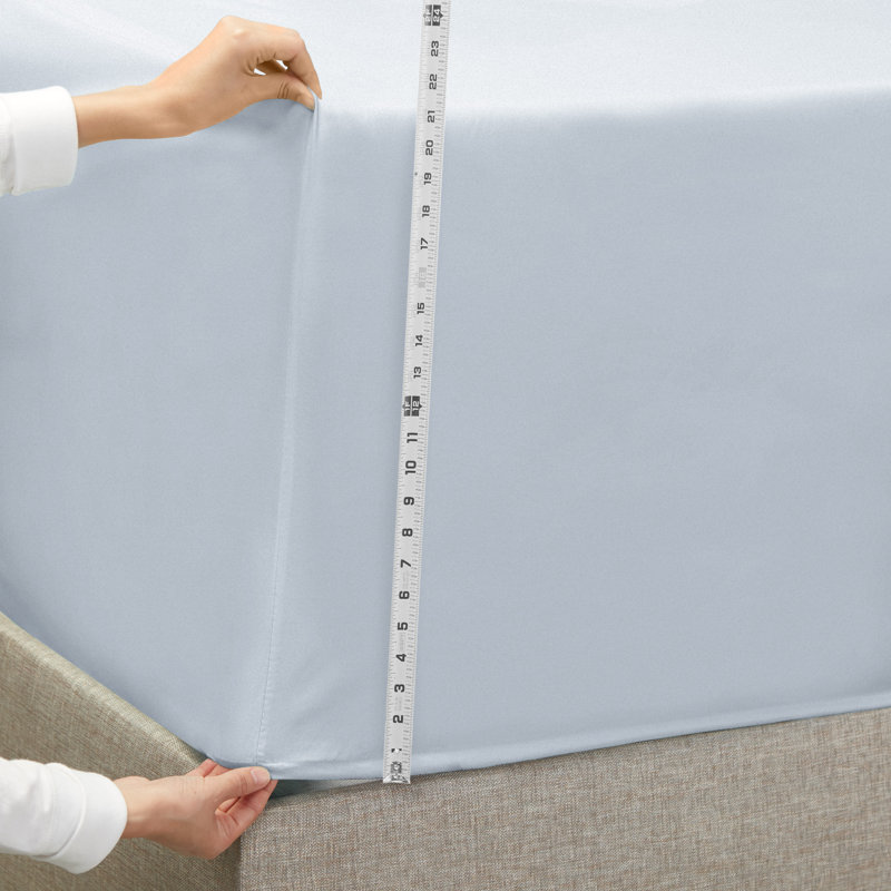 Ensemble de draps luxueux en microfibre, Bleu givré, Très grand californien