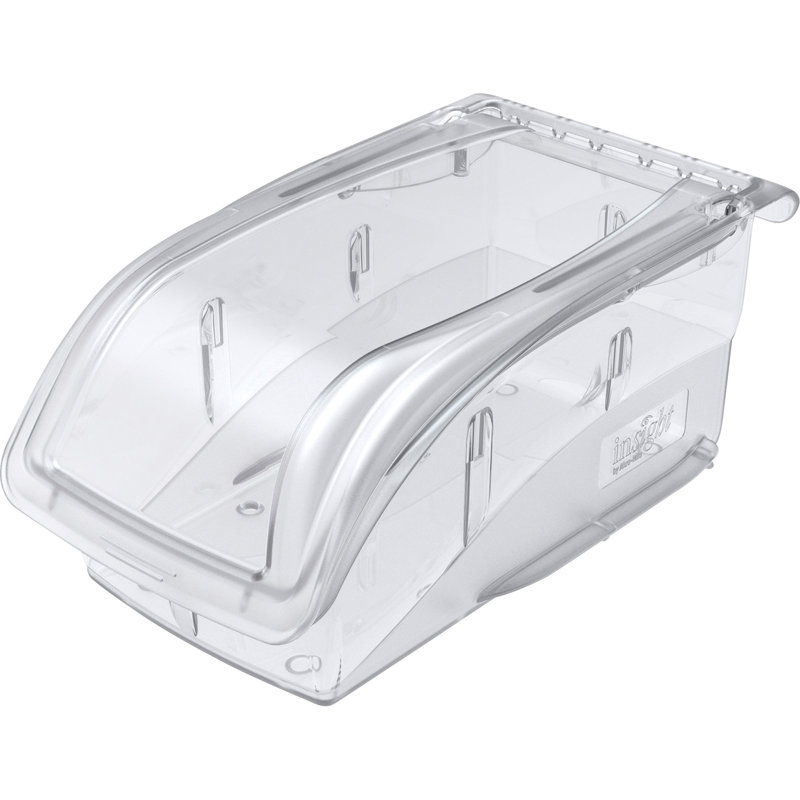 Clear Stackable Plastic Lidded Storage Bin for Kids