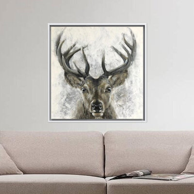 Affiche de toile grand cerf minimaliste, parfaite pour une décoration murale de ferme ou un cadeau de demoiselle d'honneur