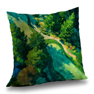 Peaceful Course Summer Office – Outdoor Throw Pillow with Insert, Weather-Resistant