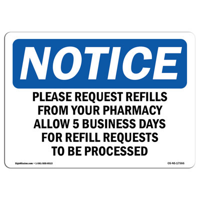 Notice - Please Request Refills from Your Pharmacy Heavy Duty