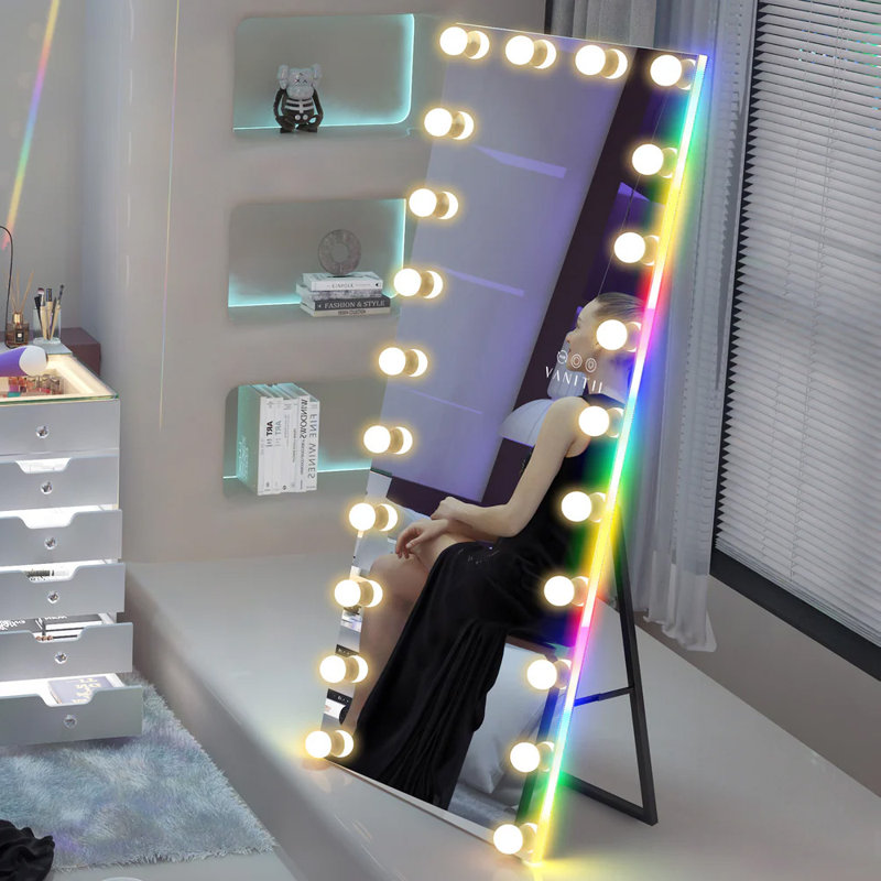 Metal Rectangle LED Mirror, 63" x 26"