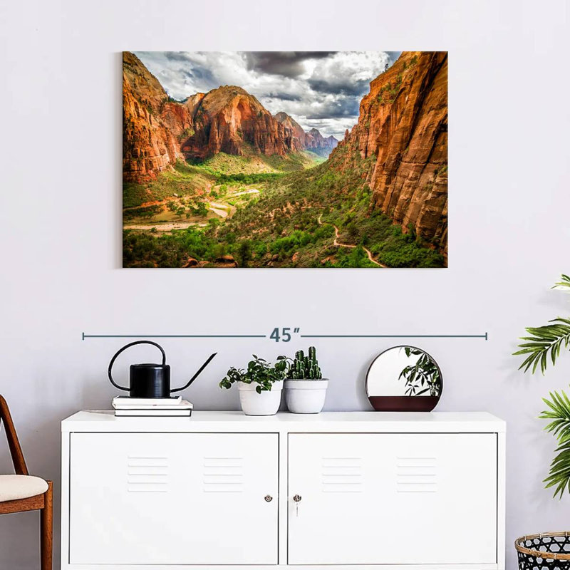 Paysage de montagne du parc national de Zion, H 24 po x l 36 po